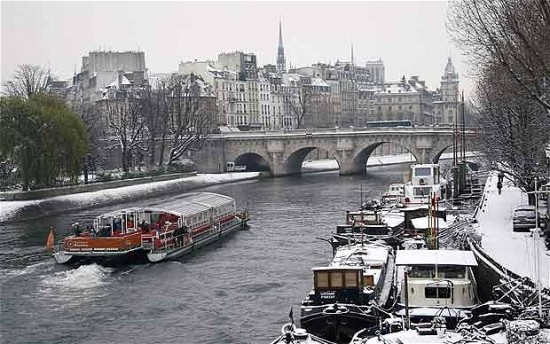 Paris in the winter