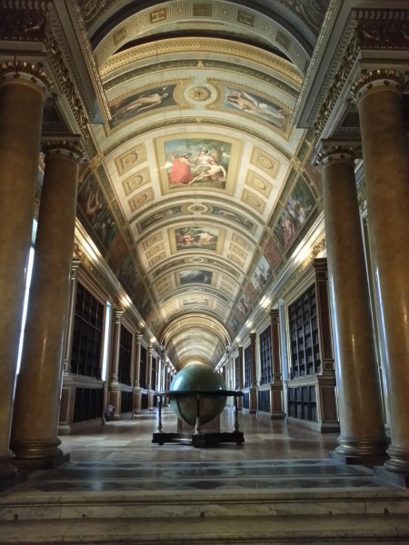 The gallery of Diana, originally decorated after the myth of Diana. It was redesigned by Napoleon I. The use of the room as a library dates back to Napoleon III.