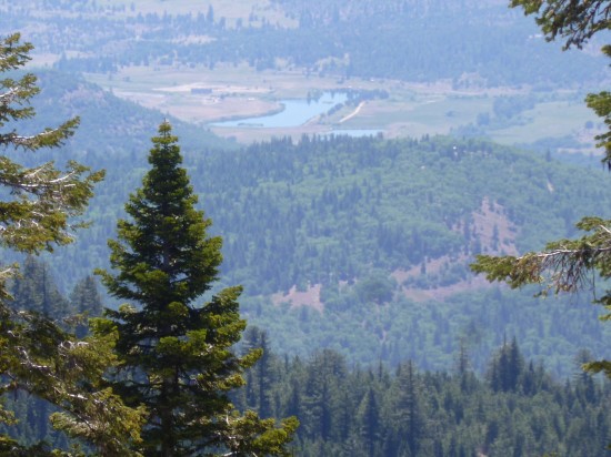 Overlooking the valley below