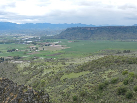 Looking across the valley toward Lower Table Rock