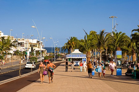 The promenade in Puerto del Carmen Lanzarote