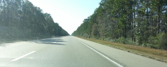 No exaggeration, this is the highway across Florida, Alabama and Mississippi - although Mississippi was more swampy