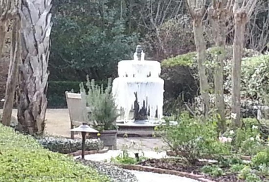 Yes, that is a frozen fountain