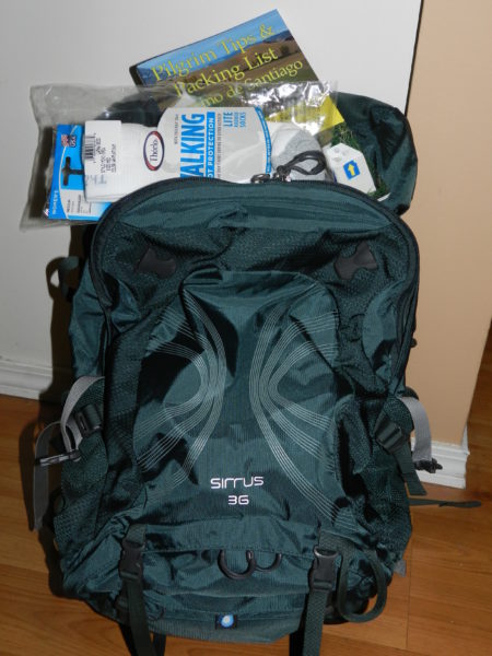 My new pack, gifted to me by my monkey sister who is - as I write this - walking the Camino with her husband and friend