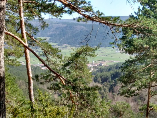 Looking down on the valley below.