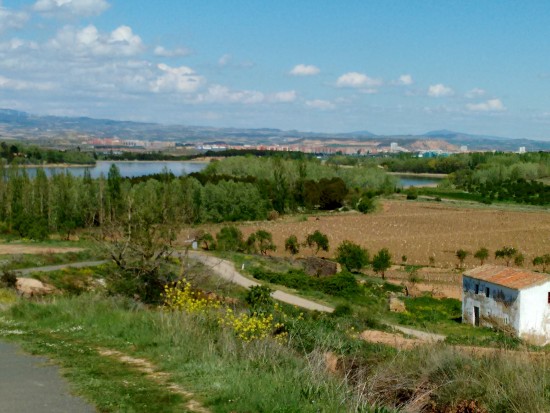 Looking back at Logrono.