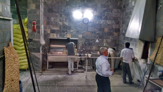 Stopping by the neighborhood bread where you can buy freshly baked bread.