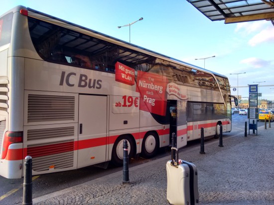 The big party bus from Nuremberg to Prague.