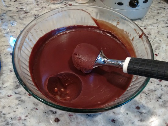 Thick creamy fudge in a bowl