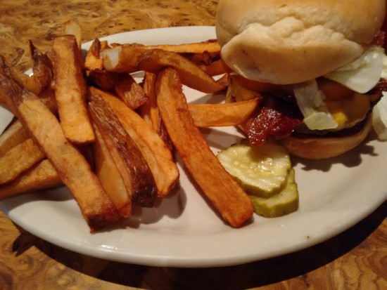 Burgers at the Crystal Beer Parlor.