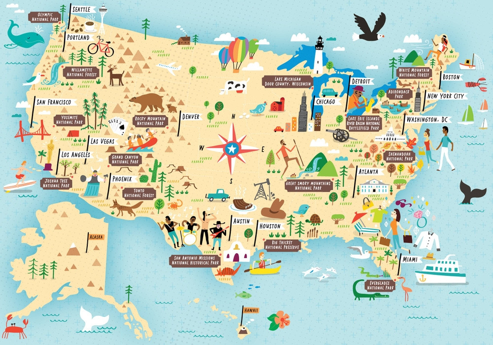Map Of Usa National Parks Topographic Map Of Usa With States