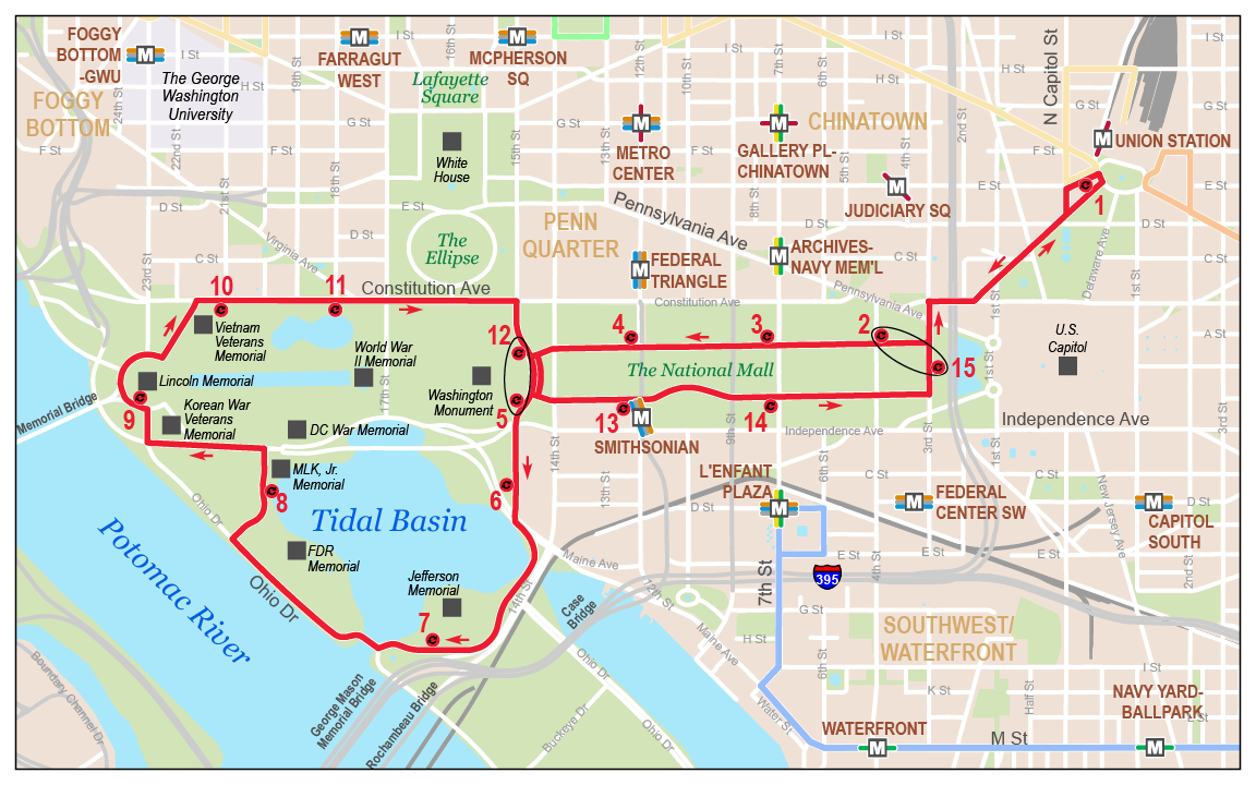 washington dc walking tour route